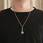 Collar Color Plata Dije Llave Inglesa Cadena De Acero Hombre - Miniatura 8