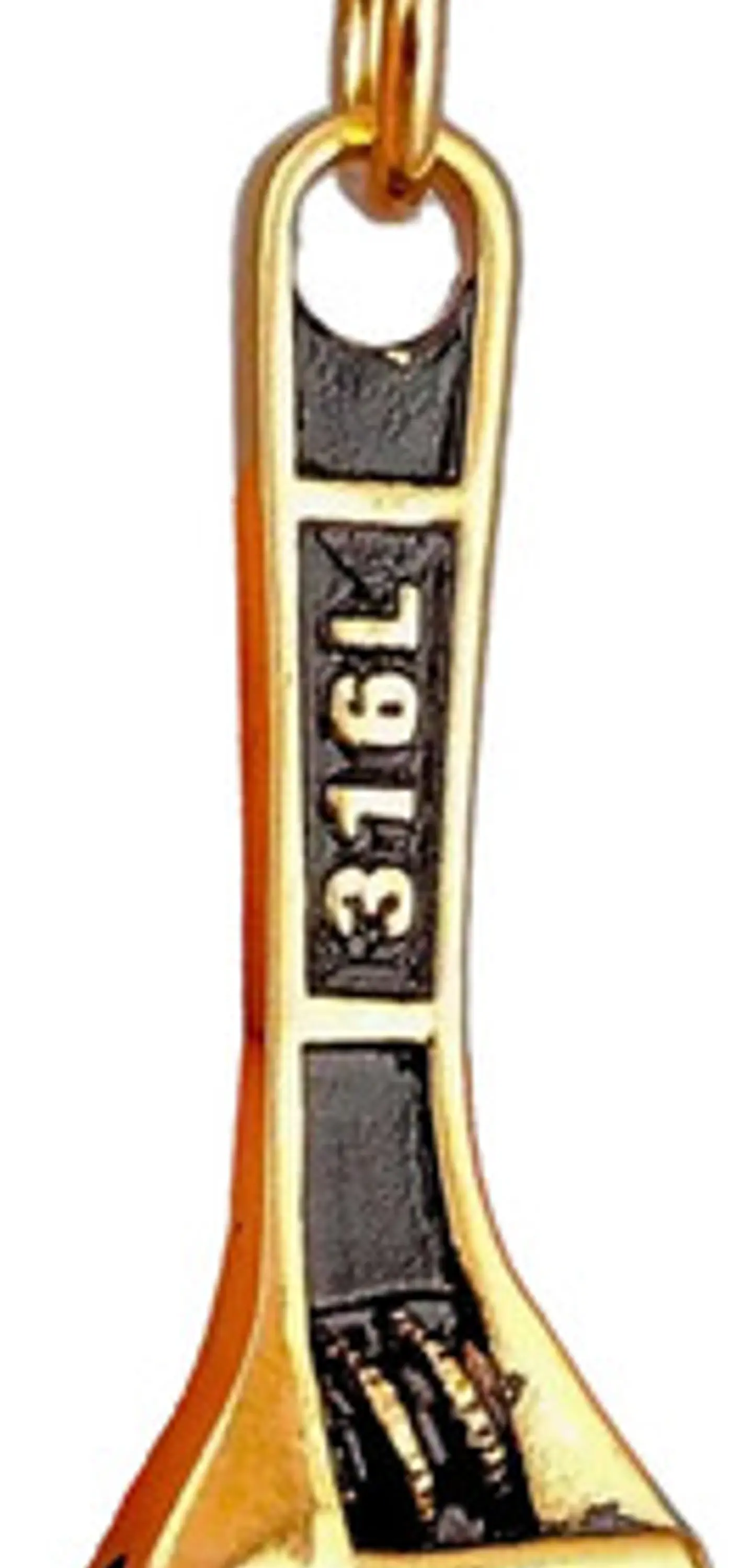 Collar Color Plata Dije Llave Inglesa Cadena De Acero Hombre 9