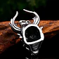 Collar Dije Cabeza De Dragon Mitologico Color Plata Hombre - Miniatura 2