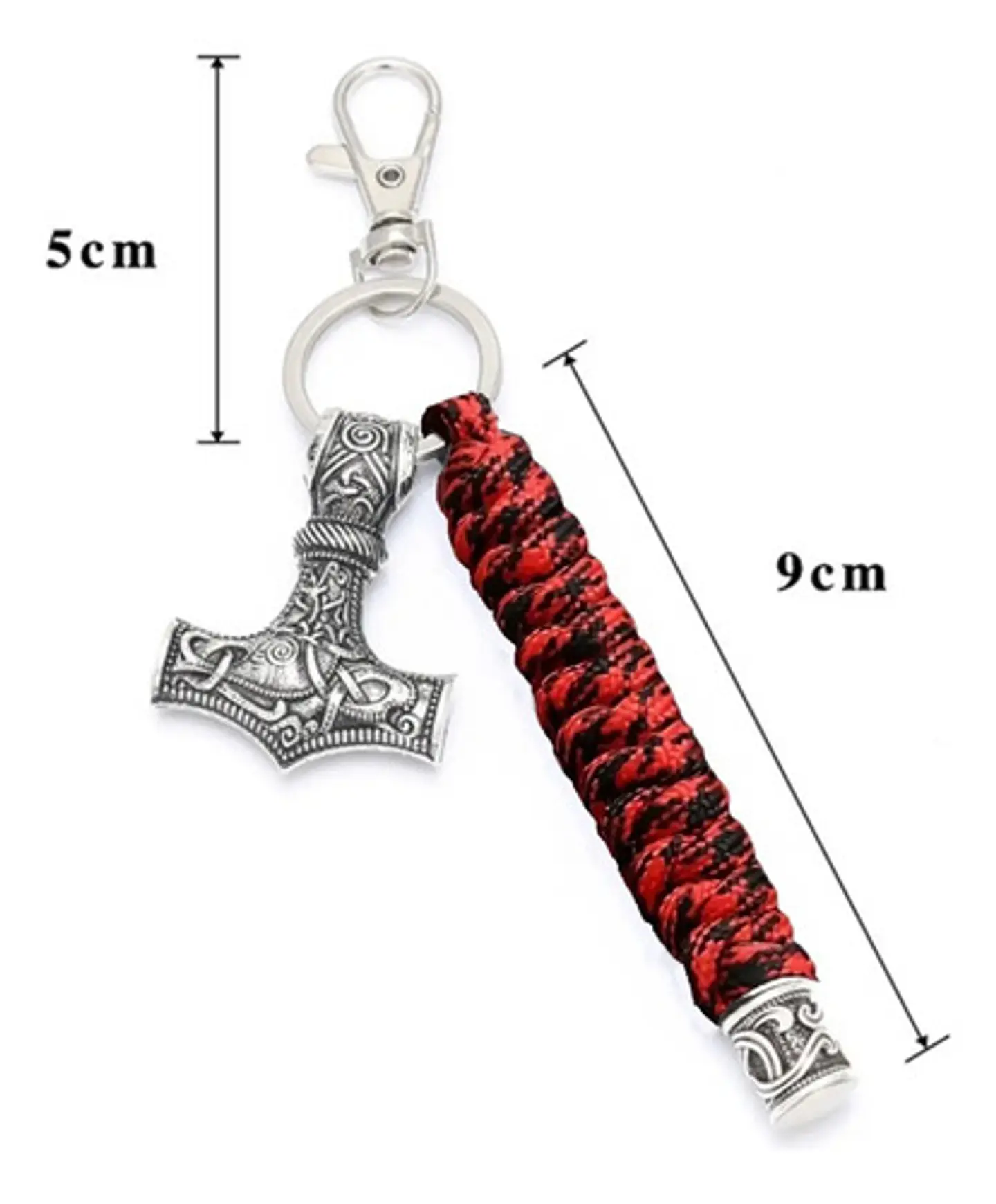 Llavero Supervivencia Paracord Vikingo Thor Martillo Hombre 3