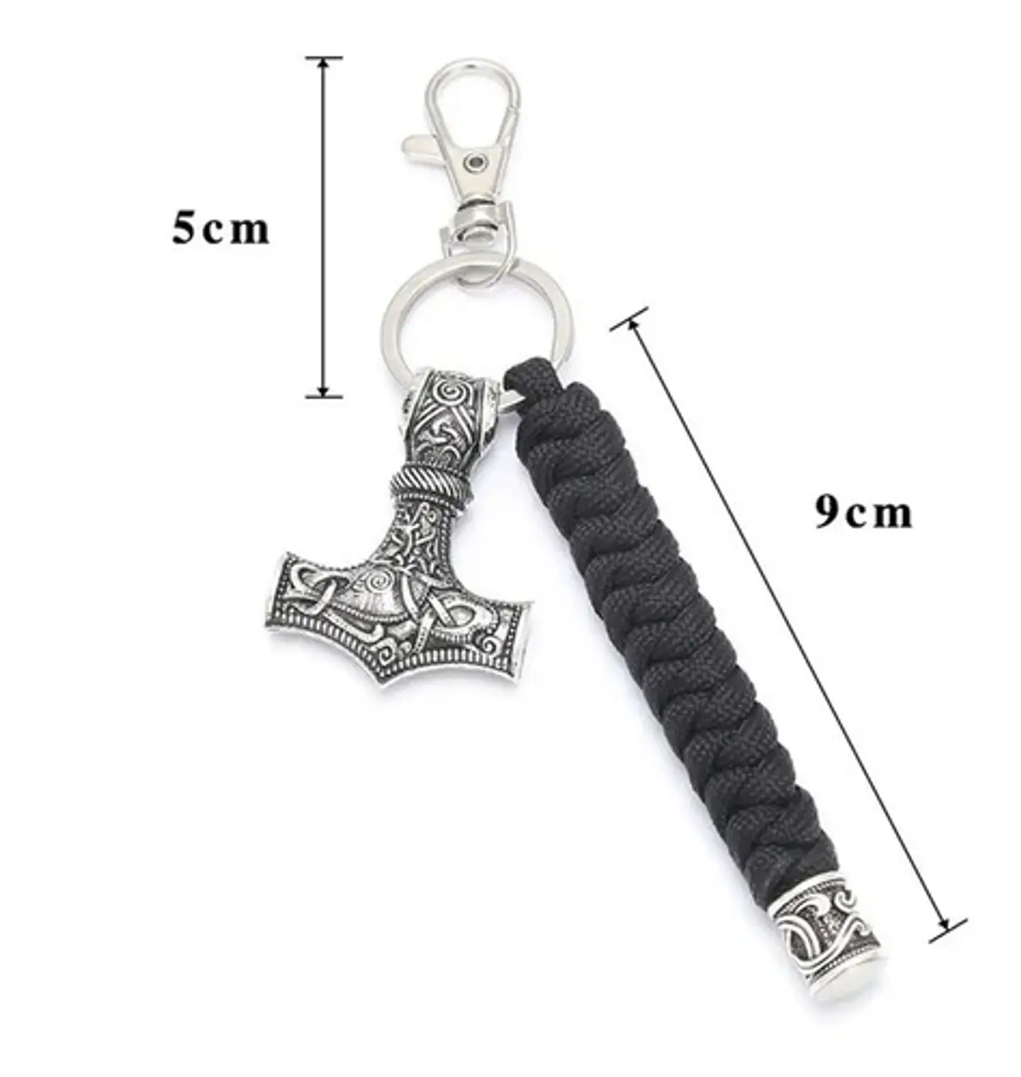 Llavero Supervivencia Paracord Vikingo Thor Martillo Hombre 5