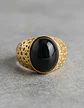 Anillo Color Oro Piedra Natural Acero Inoxidable Para Hombre - Miniatura 4
