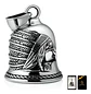Dije Hombre Y Mujer Colgante Bell Campana Indio Pluma Acero - Miniatura 1