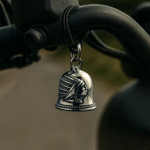 Dije Hombre Y Mujer Colgante Bell Campana Indio Pluma Acero