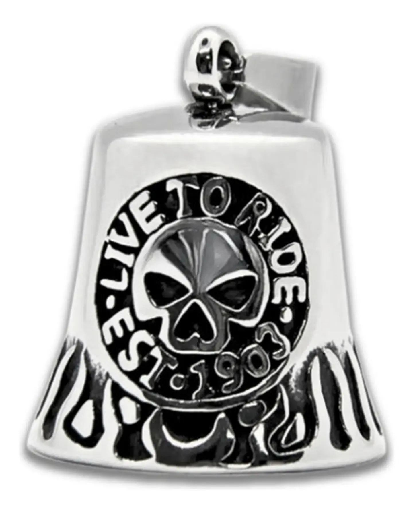 Dije Colgante Campana Multicolor Acero Biker Calaverahombre 1
