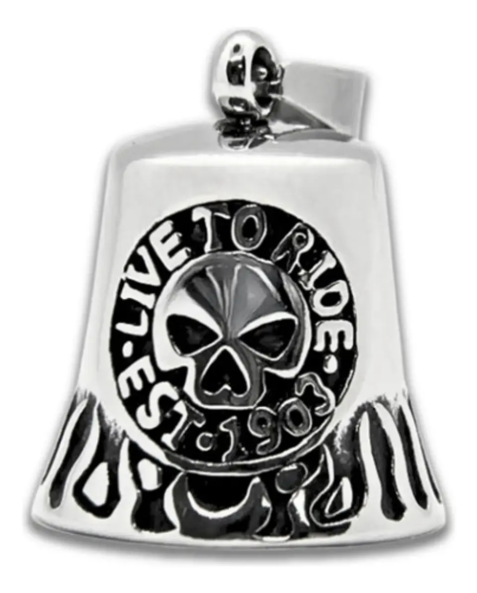 Dije Colgante Campana Multicolor Acero Biker Calaverahombre 1