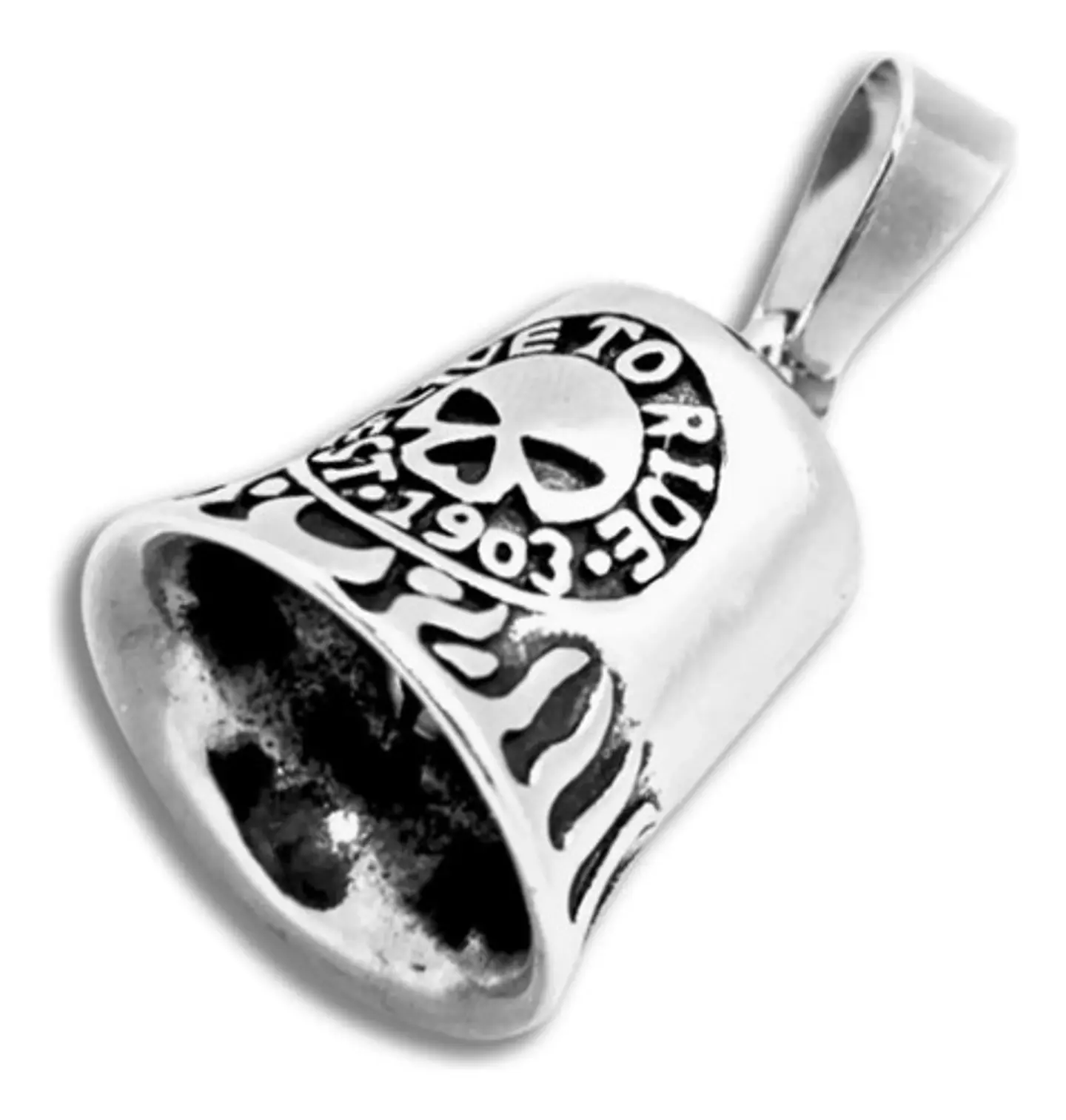 Dije Colgante Campana Multicolor Acero Biker Calaverahombre 3