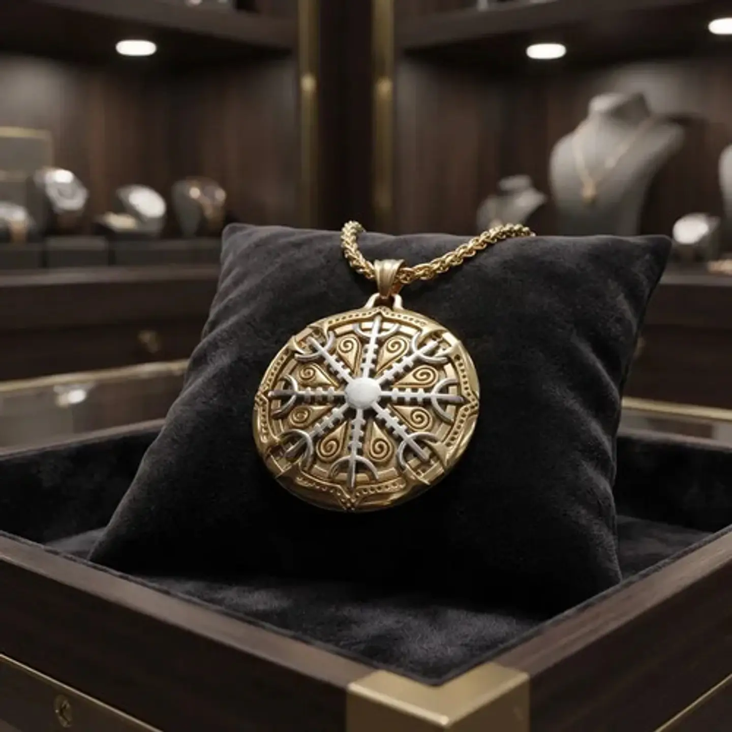 Collar De Acero Para Hombres Dije Brújula Nórdica Valknut 6