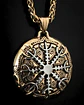 Collar De Acero Para Hombres Dije Brújula Nórdica Valknut - Miniatura 7