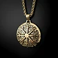 Collar De Acero Para Hombres Dije Brújula Nórdica Valknut - Miniatura 9