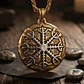 Collar De Acero Para Hombres Dije Brújula Nórdica Valknut - Miniatura 11
