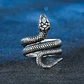 Anillo Serpiente Color Plata Acero Inoxidable Hombre Y Mujer - Miniatura 5