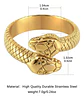 Anillo Serpiente Color Plata Acero Inoxidable Hombre Y Mujer - Miniatura 11