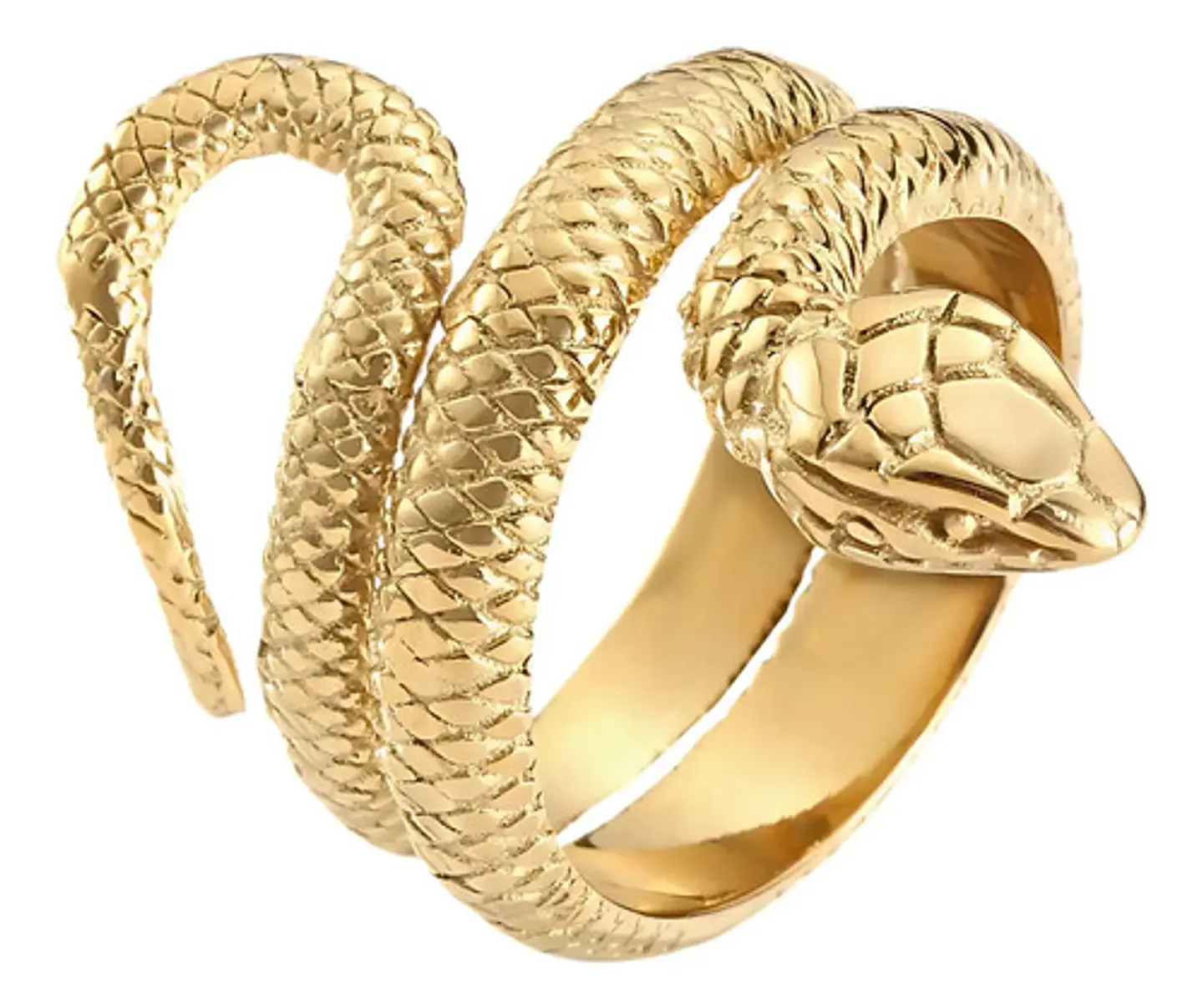 Anillo Serpiente Color Plata Acero Inoxidable Hombre Y Mujer 13