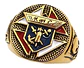 Anillo Caballeros De Colon Color Oro Acero Inoxidable Hombre - Miniatura 3