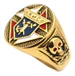 Anillo Caballeros De Colon Color Oro Acero Inoxidable Hombre - Miniatura 4