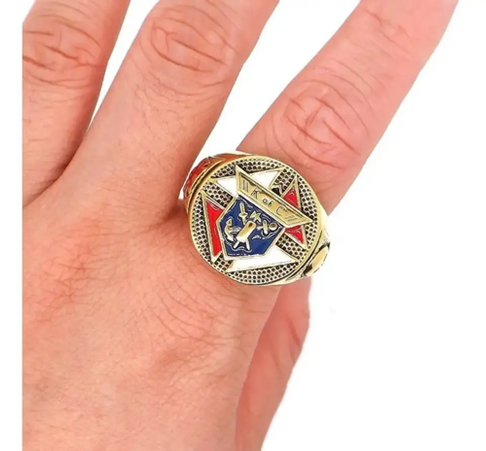 Anillo Caballeros De Colon Color Oro Acero Inoxidable Hombre 6