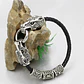 Pulsera Brazalete Cuero Nórdico Vikingo Color Plata Hombre - Miniatura 4