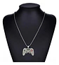 Collar Color Oro Acero Hip Hop Control Mando Piedras Hombre - Miniatura 7