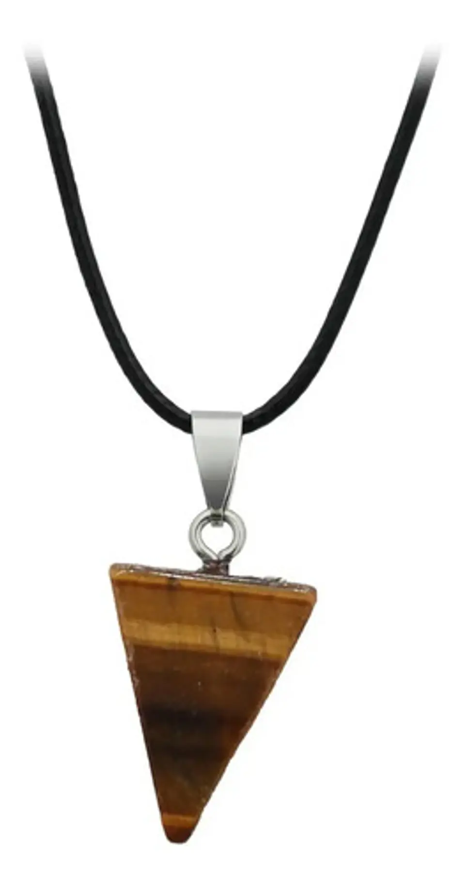 Collar Dije Piedra Punta Flecha Ojo De Tigre Hombre Y Mujer 1