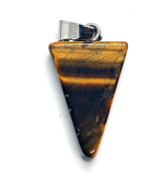 Collar Dije Piedra Punta Flecha Ojo De Tigre Hombre Y Mujer