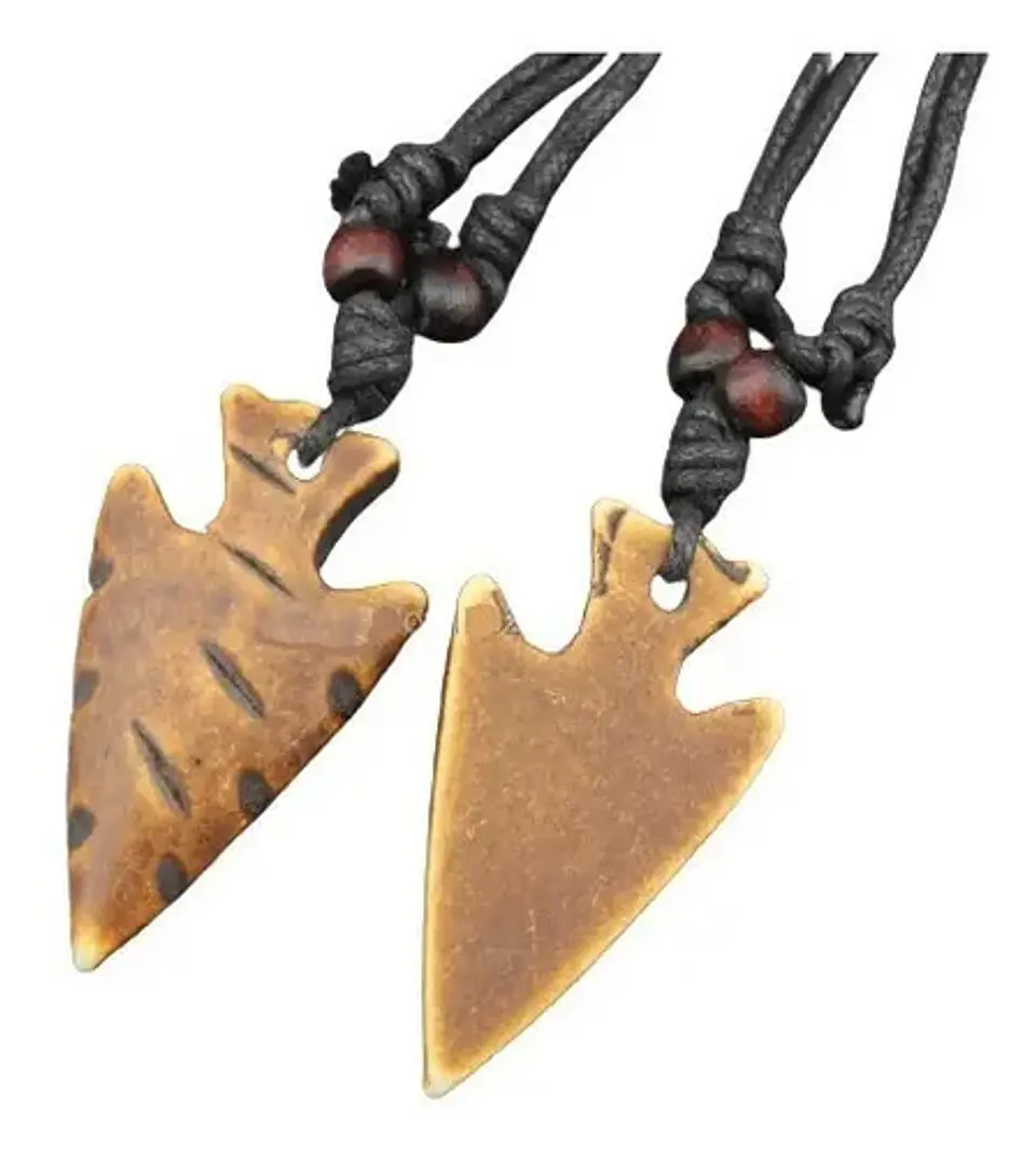 Collar Dije Resina Tibetano Punta Flecha Hombre Y Mujer    2