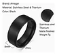 Anillo Argolla Titanio Negro Hombre Caballero Calidad Uno - Miniatura 2
