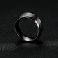 Anillo Argolla Titanio Negro Hombre Caballero Calidad Uno - Miniatura 5