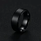 Anillo Argolla Titanio Negro Hombre Caballero Calidad Uno - Miniatura 6