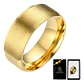 Anillo Argolla Titanio Negro Hombre Caballero Calidad Uno - Miniatura 11