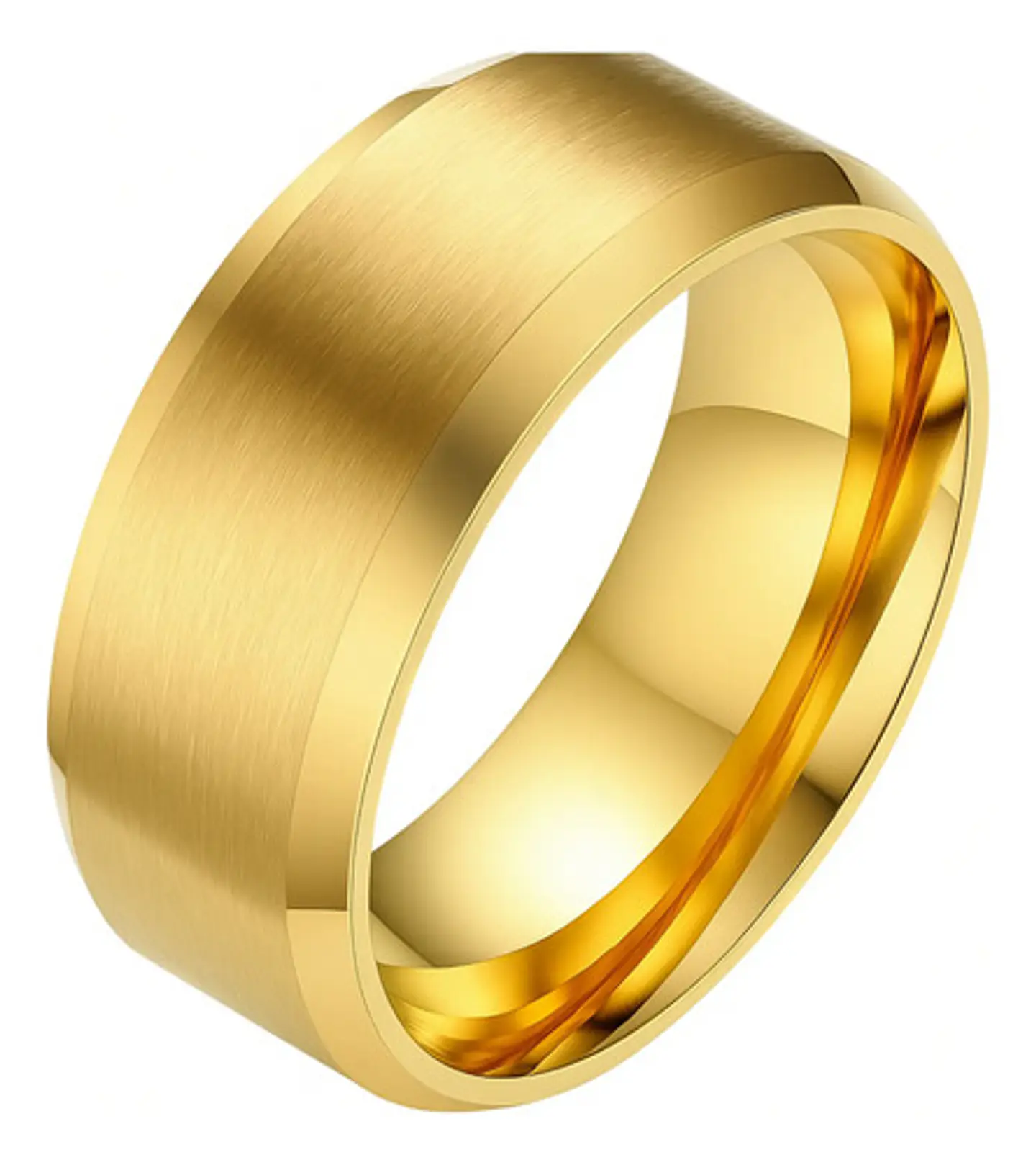 Anillo Argolla Titanio Negro Hombre Caballero Calidad Uno 12