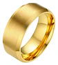 Anillo Argolla Titanio Negro Hombre Caballero Calidad Uno - Miniatura 12