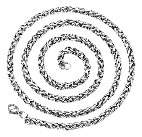 Collar Color Plata Dije Estrella De David Acero Para Hombre
