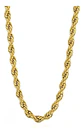 Cadena Soga 3mm Color Oro Acero 60 Cm Trenzada Hombre Mujer - Miniatura 1