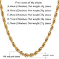 Cadena Soga 3mm Color Oro Acero 60 Cm Trenzada Hombre Mujer - Miniatura 2