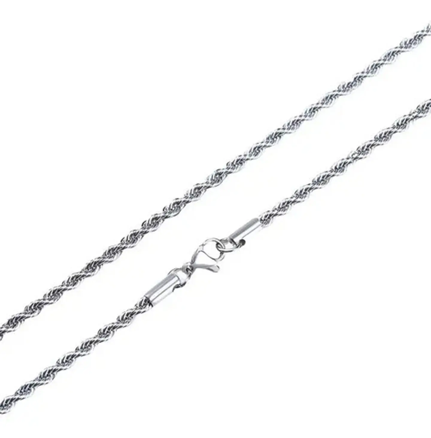Cadena Soga 3mm Color Oro Acero 60 Cm Trenzada Hombre Mujer 16
