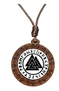 Collar Dije Madera Valknut Vikingo Nórdico Hombre Y Mujer    - Miniatura 1