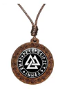 Collar Dije Madera Valknut Vikingo Nórdico Hombre Y Mujer    - Miniatura 4
