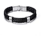 Pulsera Manilla Brazalete Trenzada Cuero Cierre Hombre Mujer - Miniatura 1