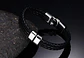 Pulsera Manilla Brazalete Trenzada Cuero Cierre Hombre Mujer - Miniatura 4