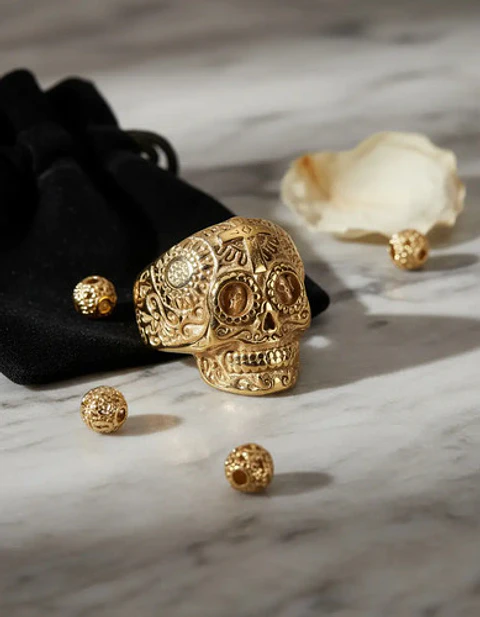 Anillo Skull Craneo Calavera Mexico Acero Inoxidable Hombre