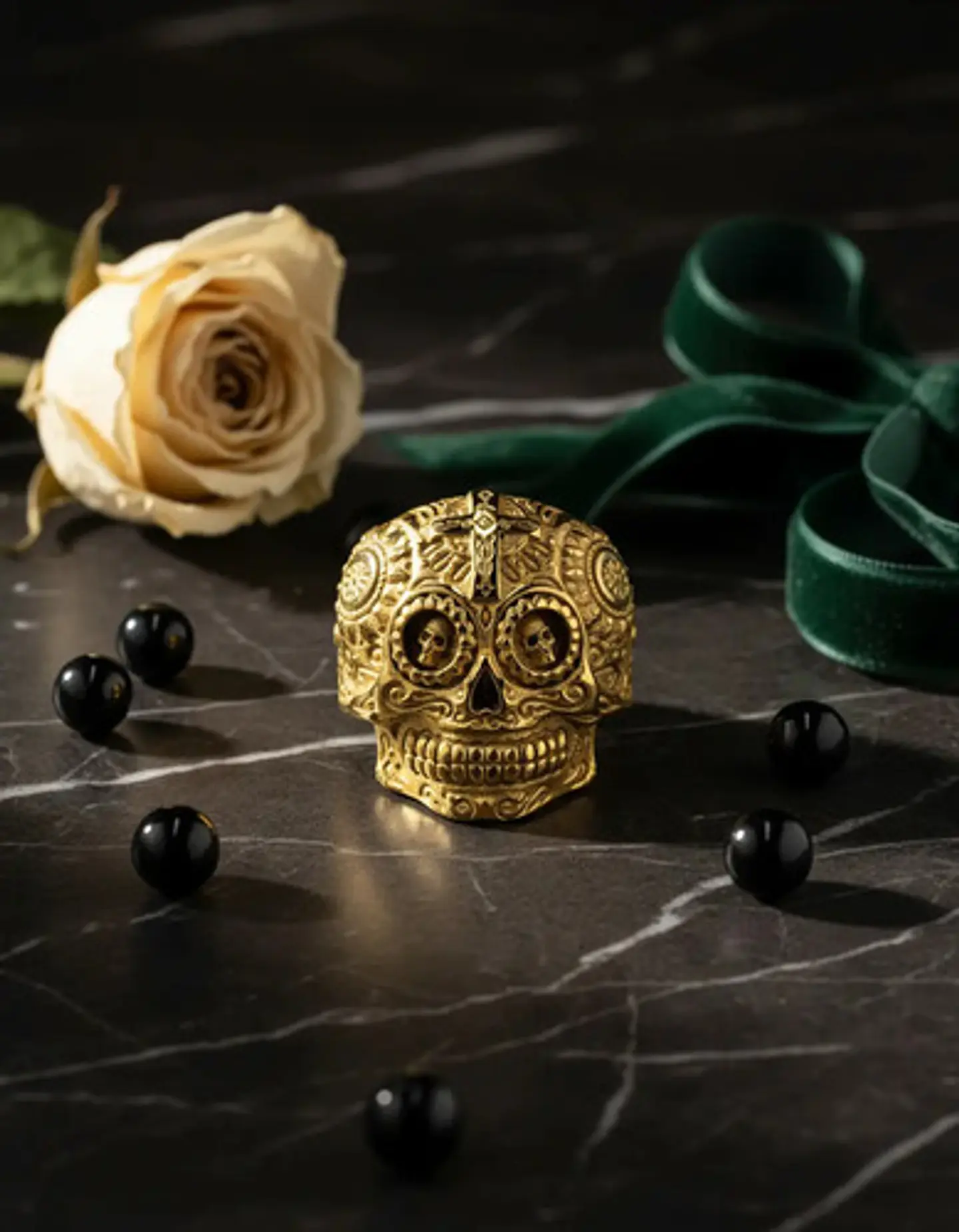Anillo Skull Craneo Calavera Mexico Acero Inoxidable Hombre 3