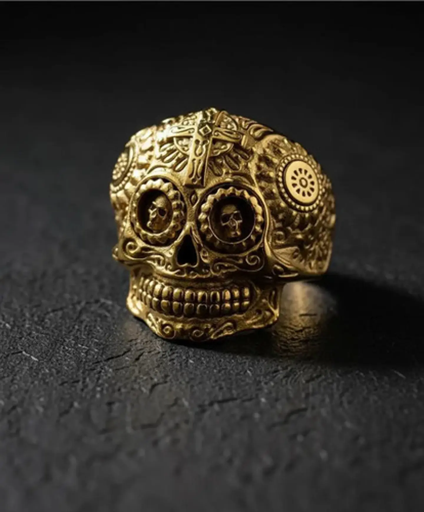 Anillo Skull Craneo Calavera Mexico Acero Inoxidable Hombre 4