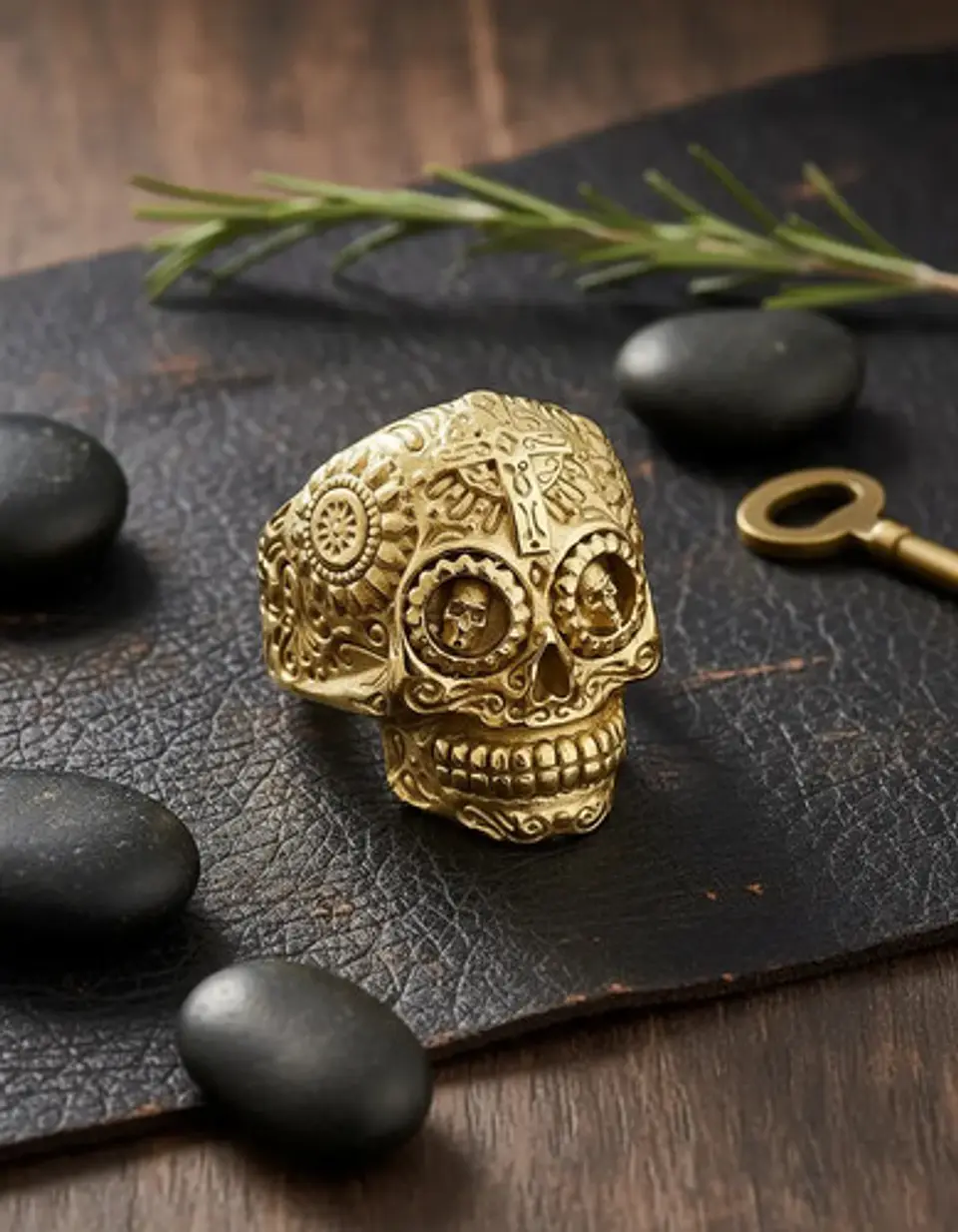 Anillo Skull Craneo Calavera Mexico Acero Inoxidable Hombre 7