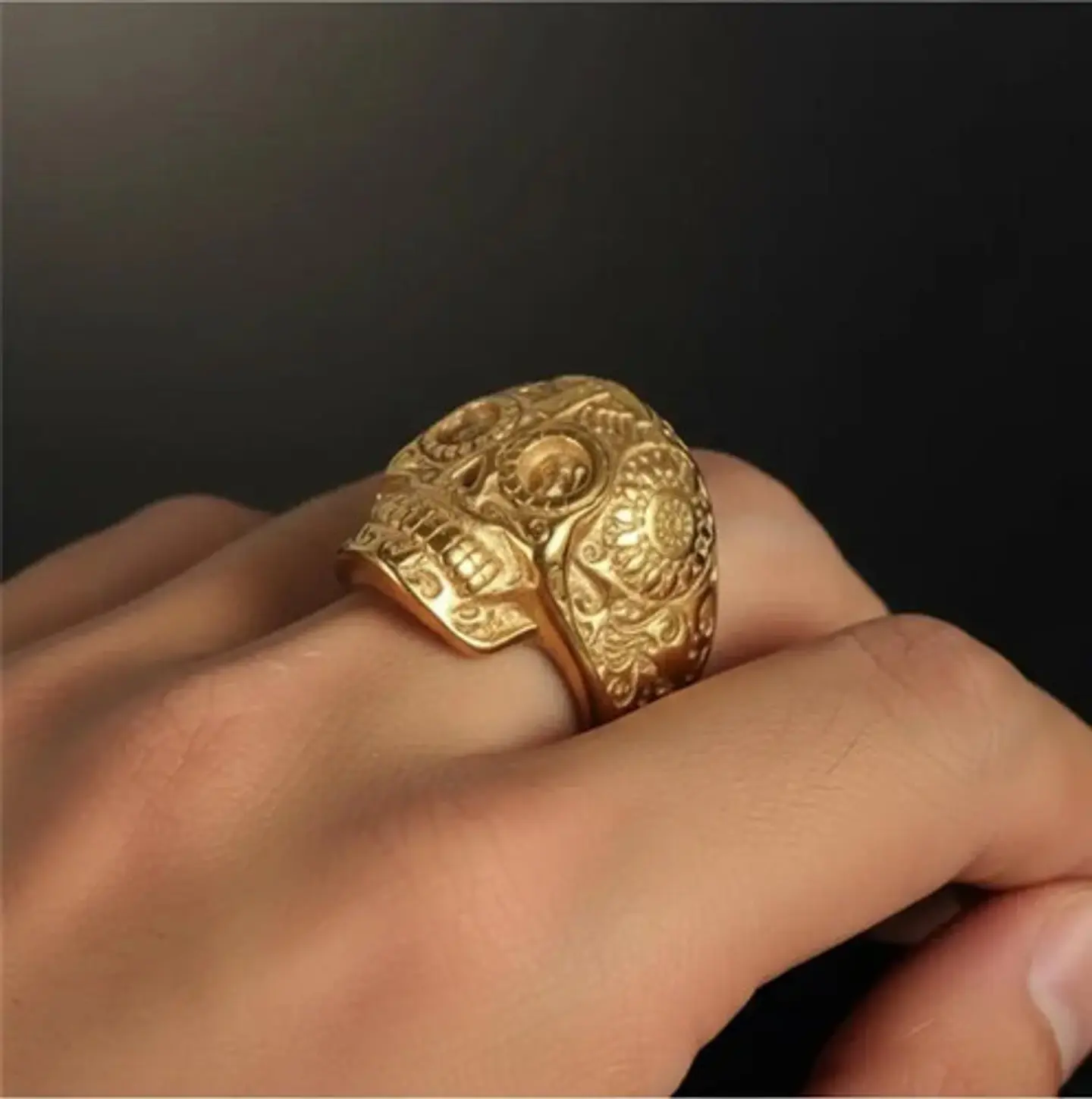 Anillo Skull Craneo Calavera Mexico Acero Inoxidable Hombre 9