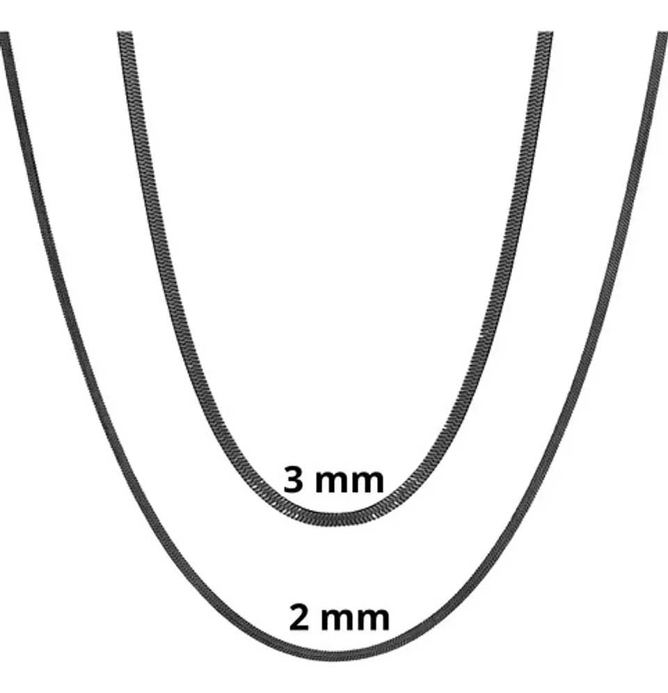 Cadena Serpiente 2 Mm Acero Inoxidable 60 Cm Hombre Y Mujer 19