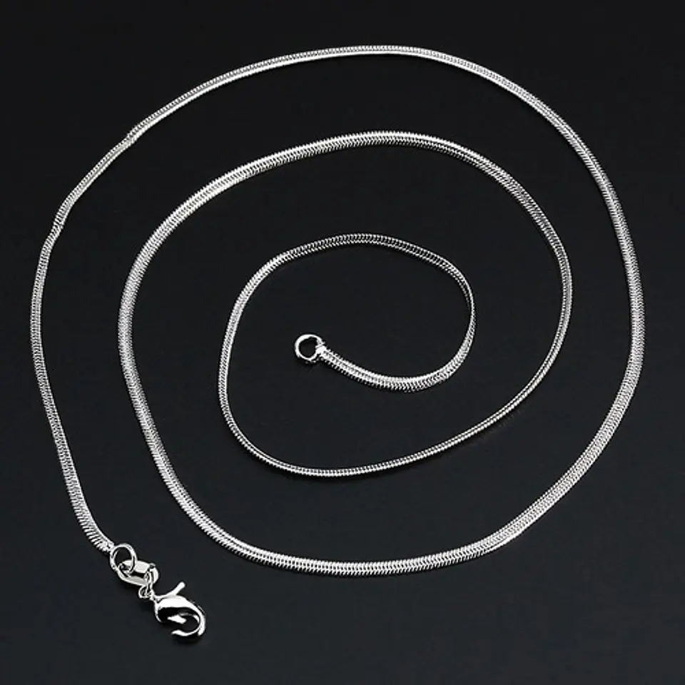 Cadena Serpiente 2 Mm Acero Inoxidable 60 Cm Hombre Y Mujer 29