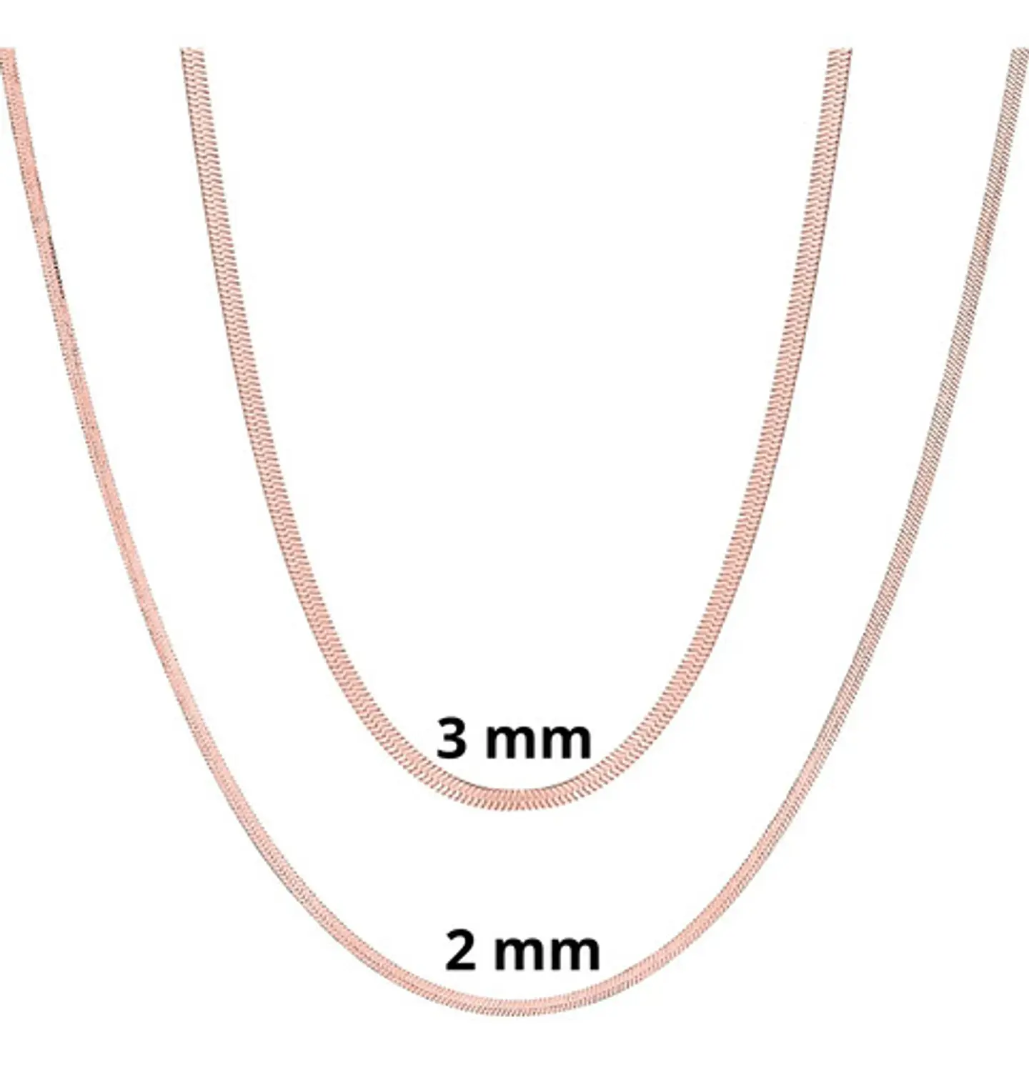 Cadena Serpiente 2 Mm Acero Inoxidable 60 Cm Hombre Y Mujer 35