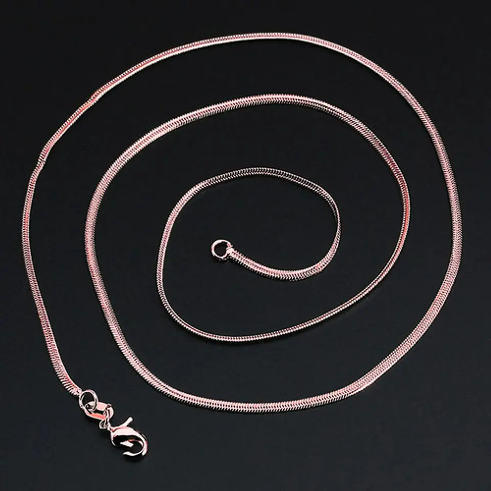 Cadena Serpiente 2 Mm Acero Inoxidable 60 Cm Hombre Y Mujer 38