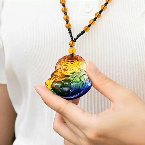 Collar Para Hombre Mujer Dije Buda Amuleto Feng Shui Suerte